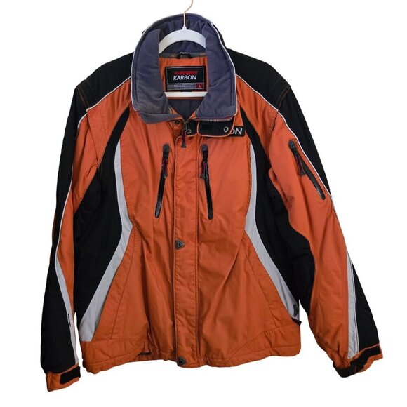 Karbon Canada Thermore Insulated Removable Sleeves Ski Snowboard Jacket Size L - Picture 1 of 11